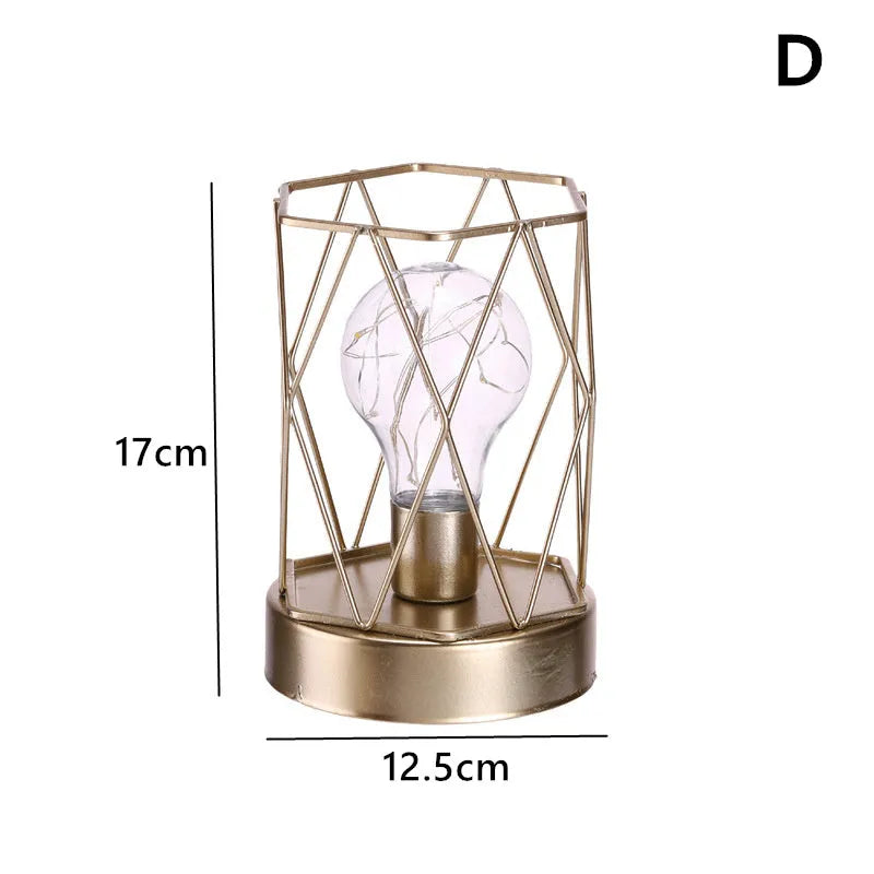 Iron geometric decorative light ornament with Nordic candle pendulum design in electroplated finish