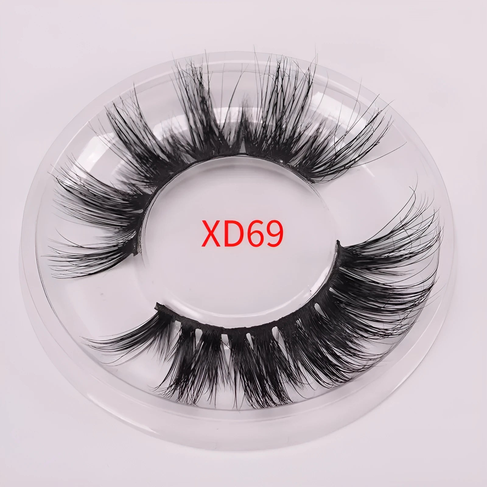 Affectionate brand 5D volume false eyelashes made from mink hair with applicator brush and storage cap.