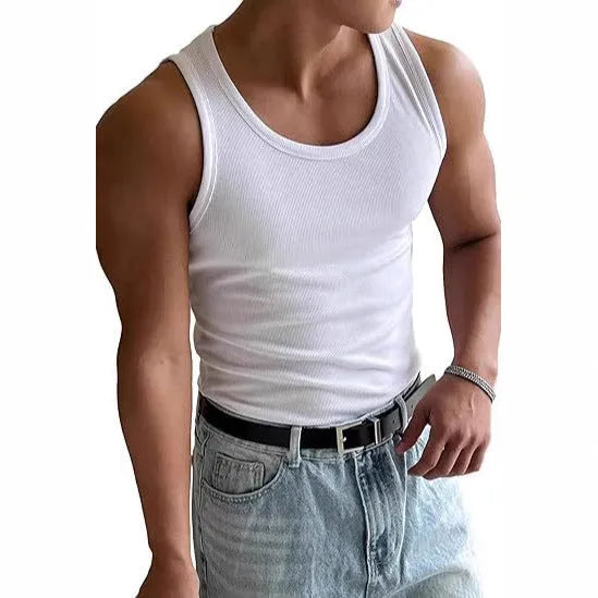 Men's tight fit round neck workout t-shirt with wool lining in six colour options for gym training