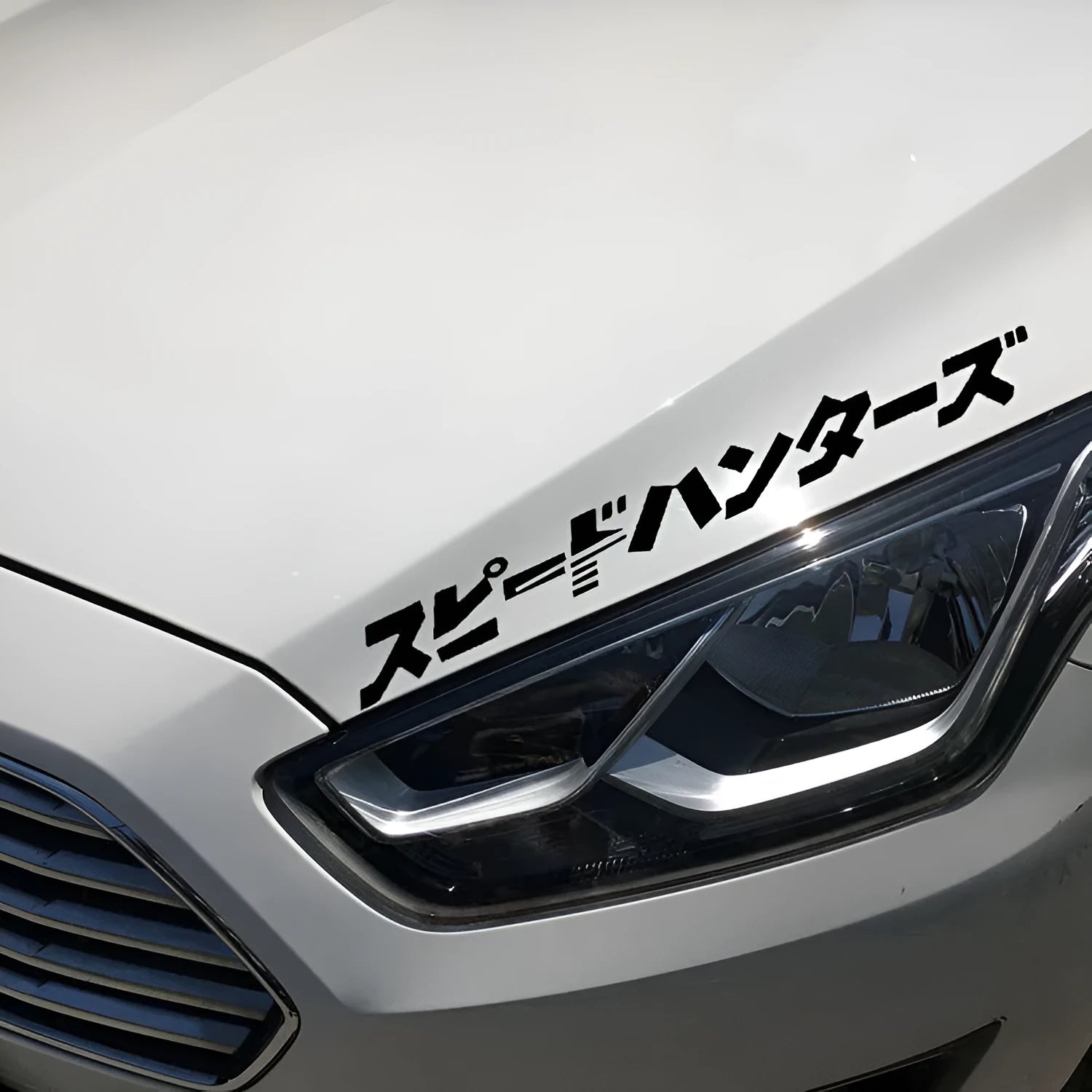 35x35 cm reflective Japanese car stickers in black and white colours