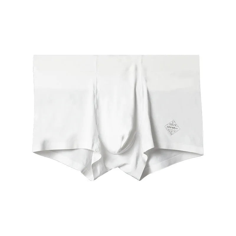 Seamless modal men's underwear in green, pink, and white colours with mid-waist design