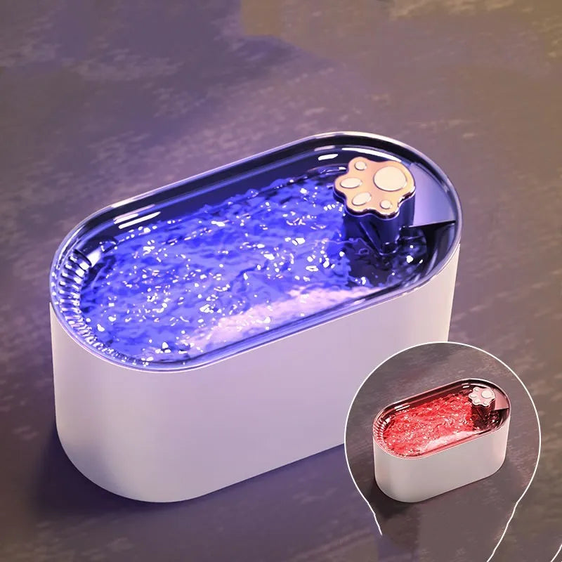 Berlin blue pet water fountain with triple filter and LED indicator light