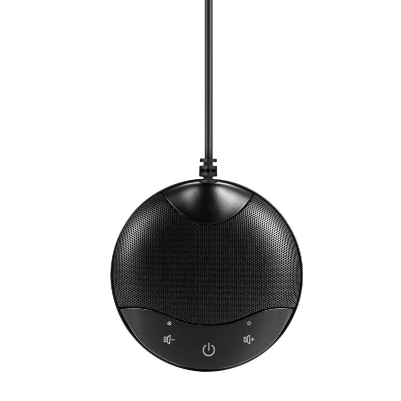 Black A7 USB condenser microphone for conference calls and gaming with 9cm compact design