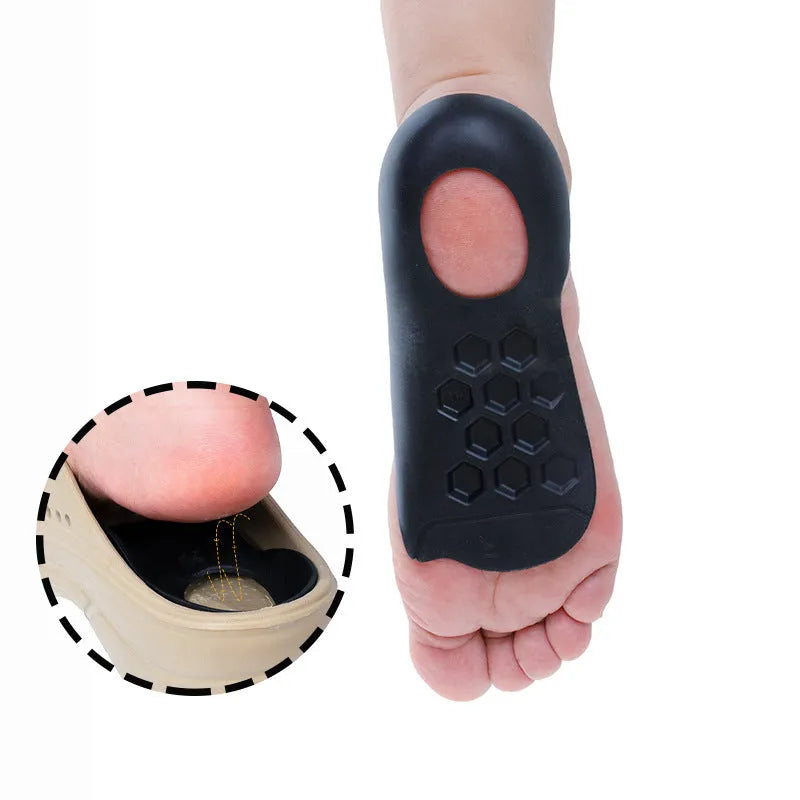 TPR arch support insole with varus correction design in three colour options