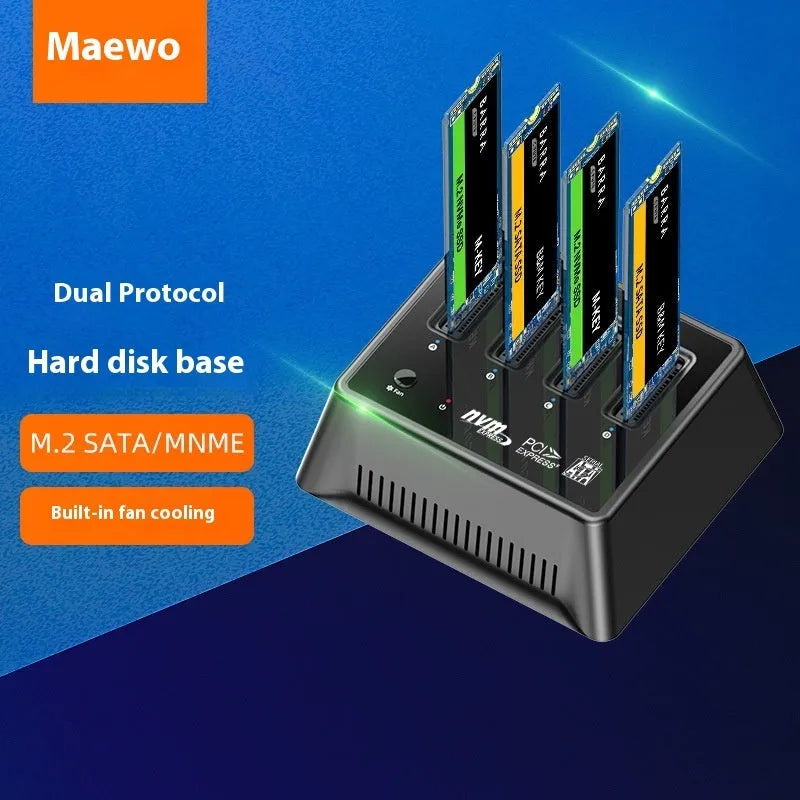 M2 dual protocol SSD enclosure with aluminum case for NVMe and SATA solid state drives
