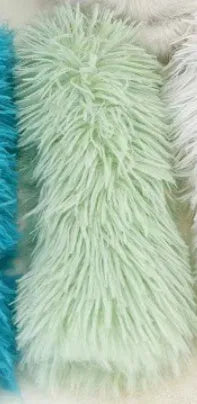Soft plush cat toy pillow in blue, green, pink, or white, measuring 27cm long by 10cm wide
