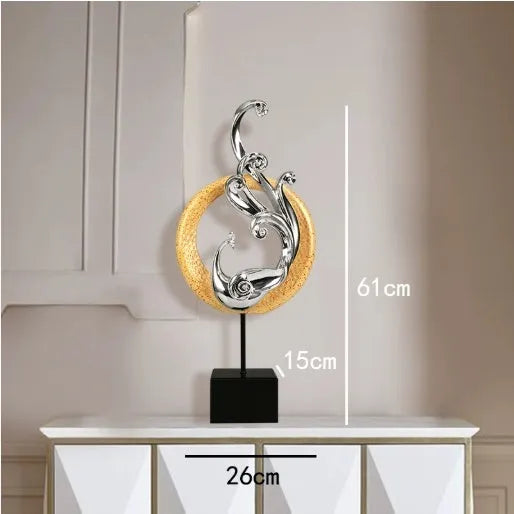 Synthetic resin Phoenix ornament in European style decorative design
