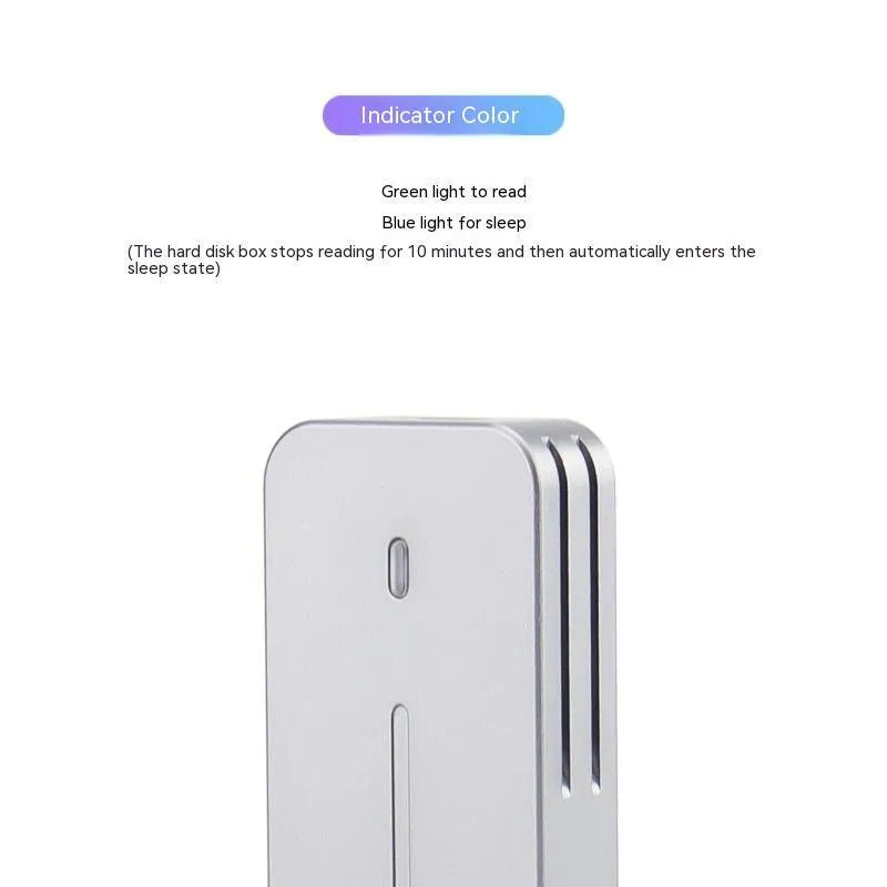 Aluminium alloy 10Gbps SSD enclosure with dual protocol support measuring 52mm x 28mm x 10mm