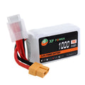 XF Power black 14.8V 1000mAh 75C 4S graphene drone battery with red XT60 plug