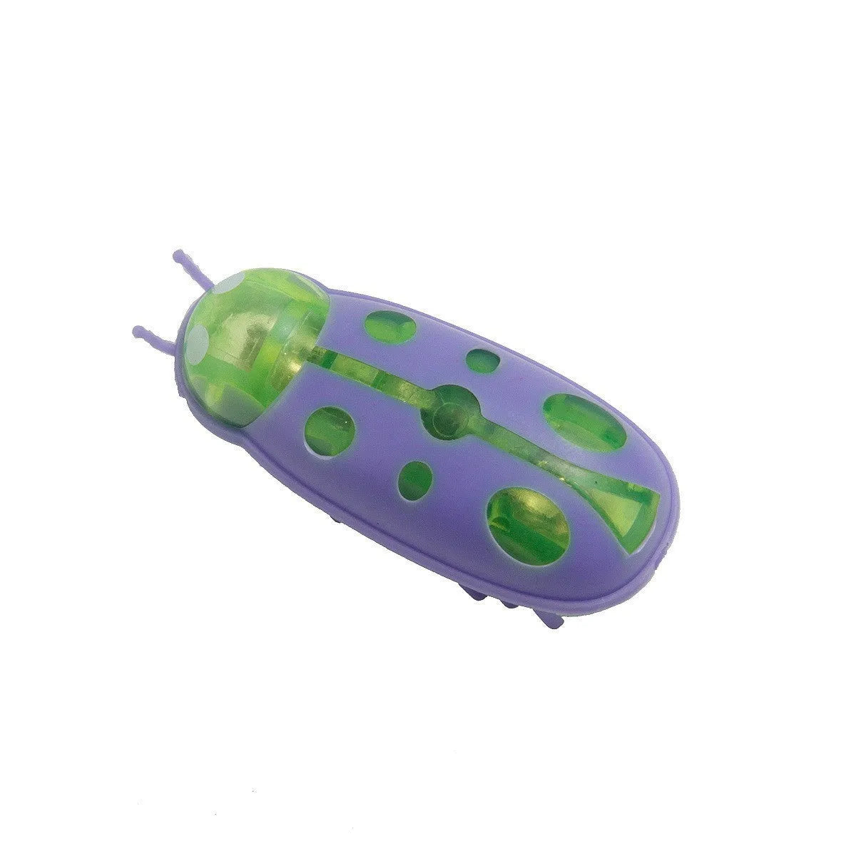 Electric jumping worm cat teaser toy in ladybug and iron cow colour styles with plastic construction