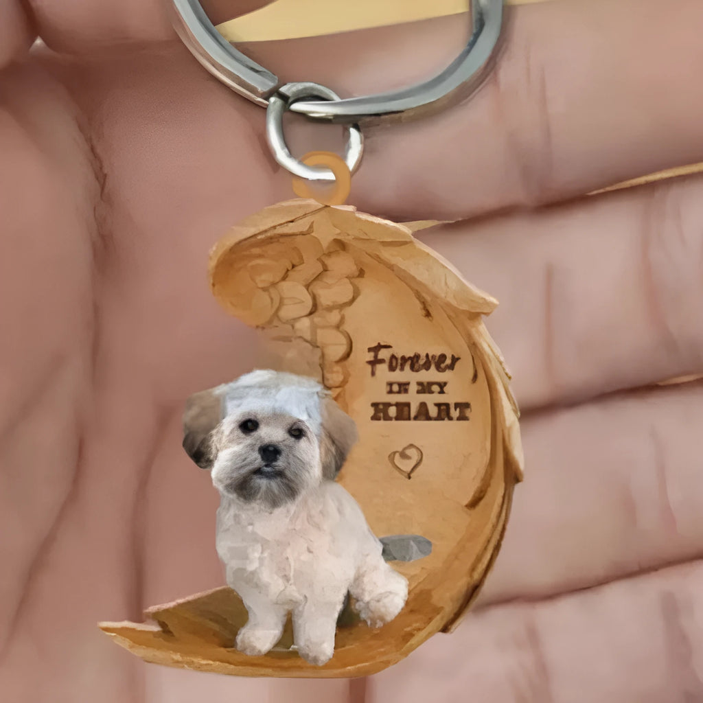 Square acrylic dog car hanging ornament measuring 9cm by 9cm