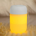 White cylindrical mini humidifier with USB port and aromatherapy function for small-space moisture control