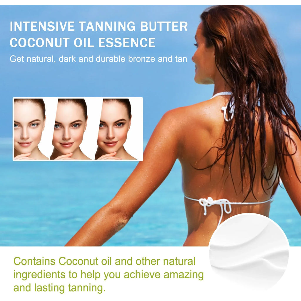 100g tub of natural oil blackening cream with coconut and aloe for outdoor skin protection