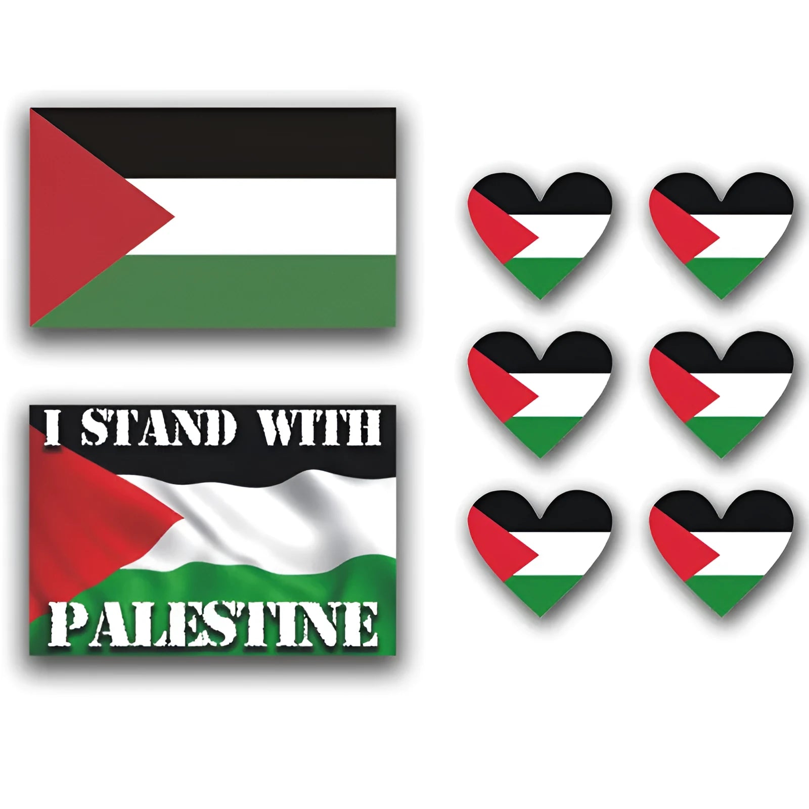 Palestinian flag car decal sticker with three design variations