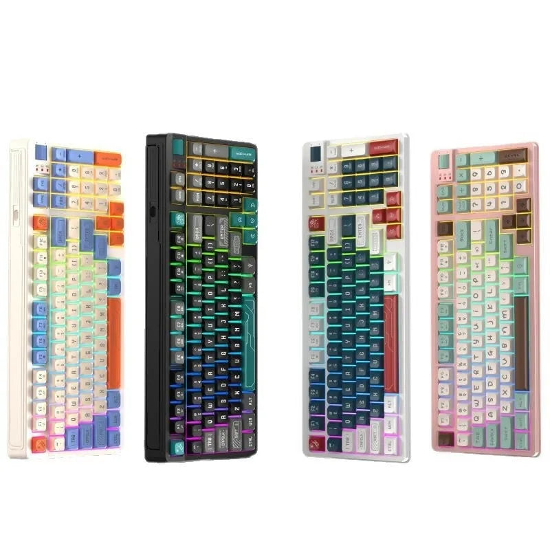 RGB luminous gaming keyboard with ABS plastic construction measuring 38.5cm wide