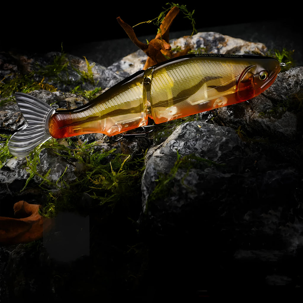 185mm long soft plastic fishing lure for bass, shown in one of 15 available colour options.