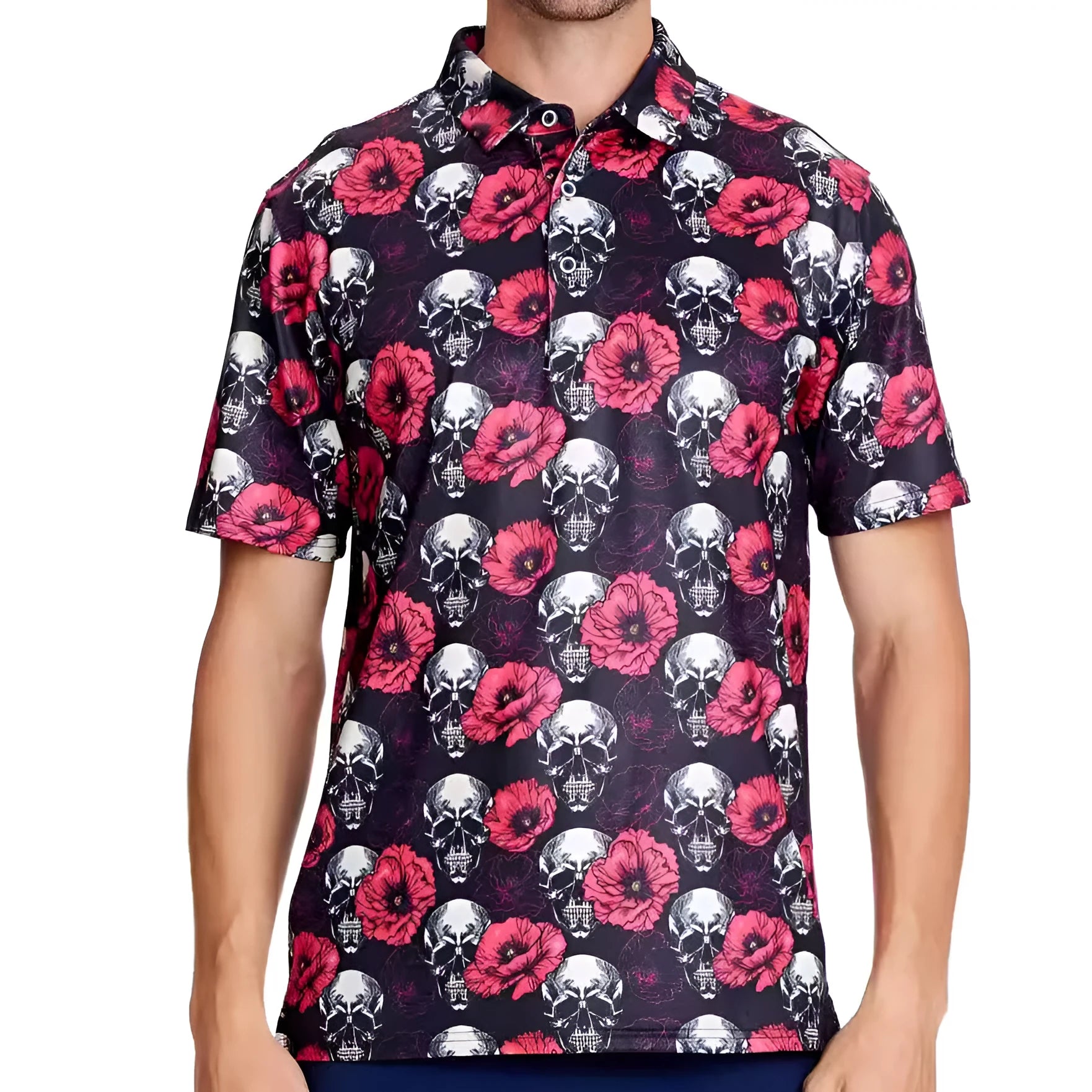Men's 3D printed short sleeve T-shirt with retro styling and zipper decorations in multiple colour options