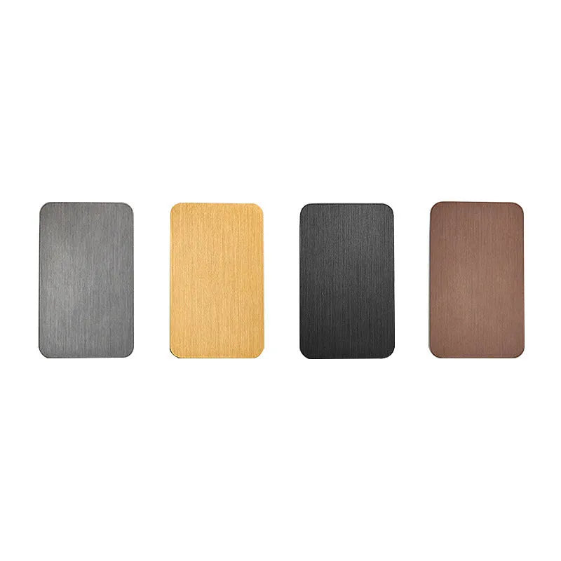 Minimalist modern LED wall lamp in black finish mounted on a wall