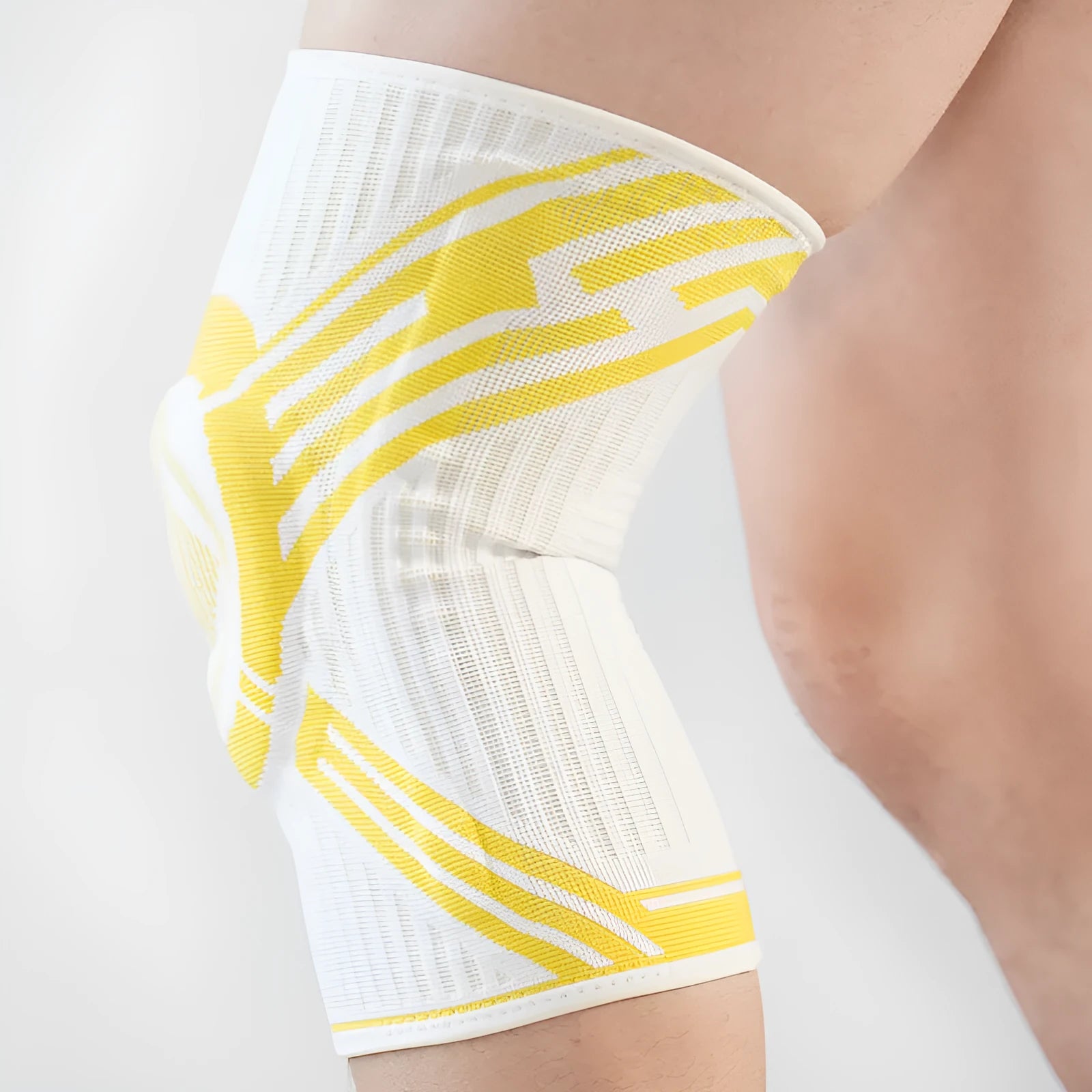 Blue cotton knee pads for adult sports with high elasticity design