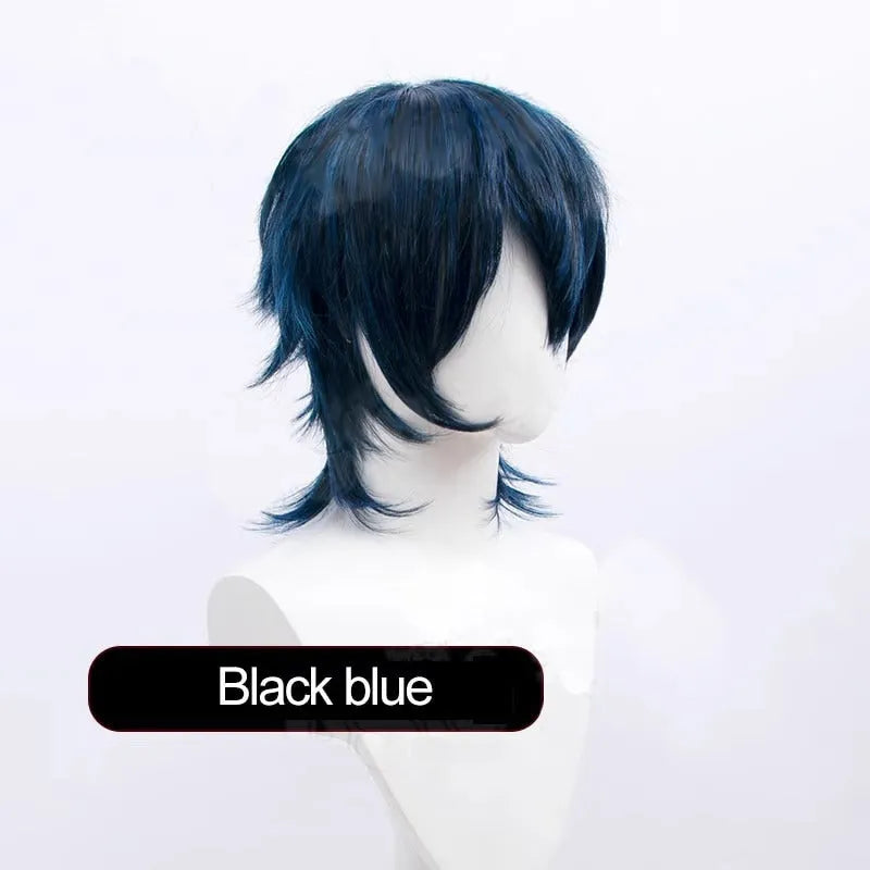 Short hair cosplay wig for men with anti-curling construction in various colour options