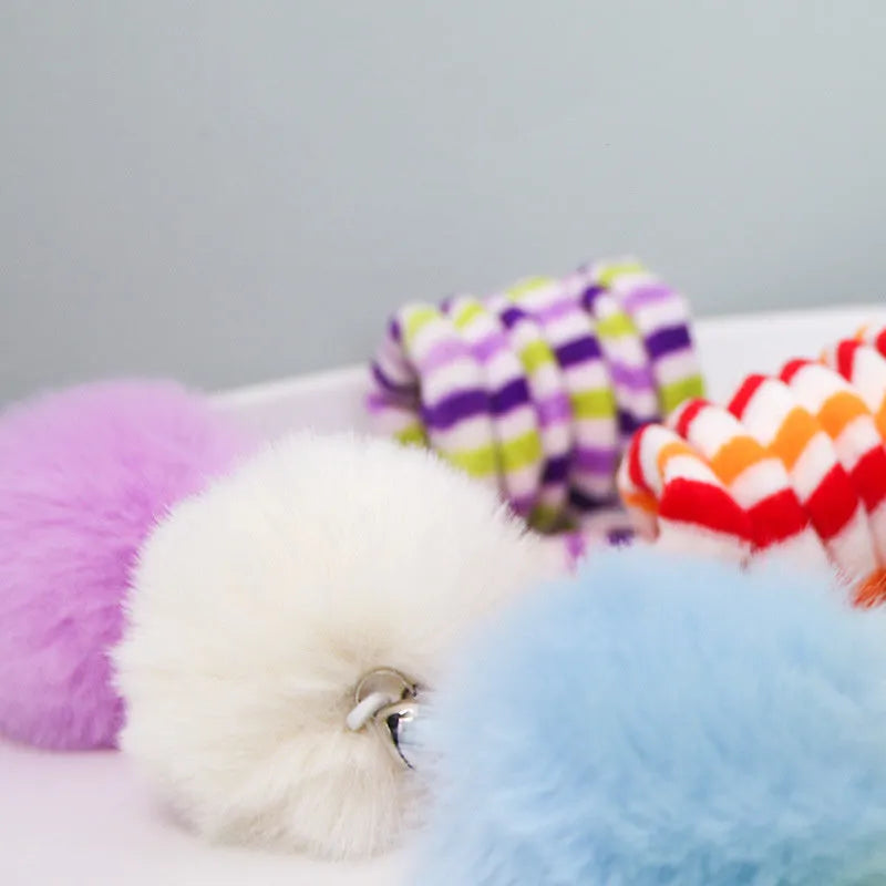 Hanging cat toy with suction cup, inflatable ball, and bell stick in multiple colour options