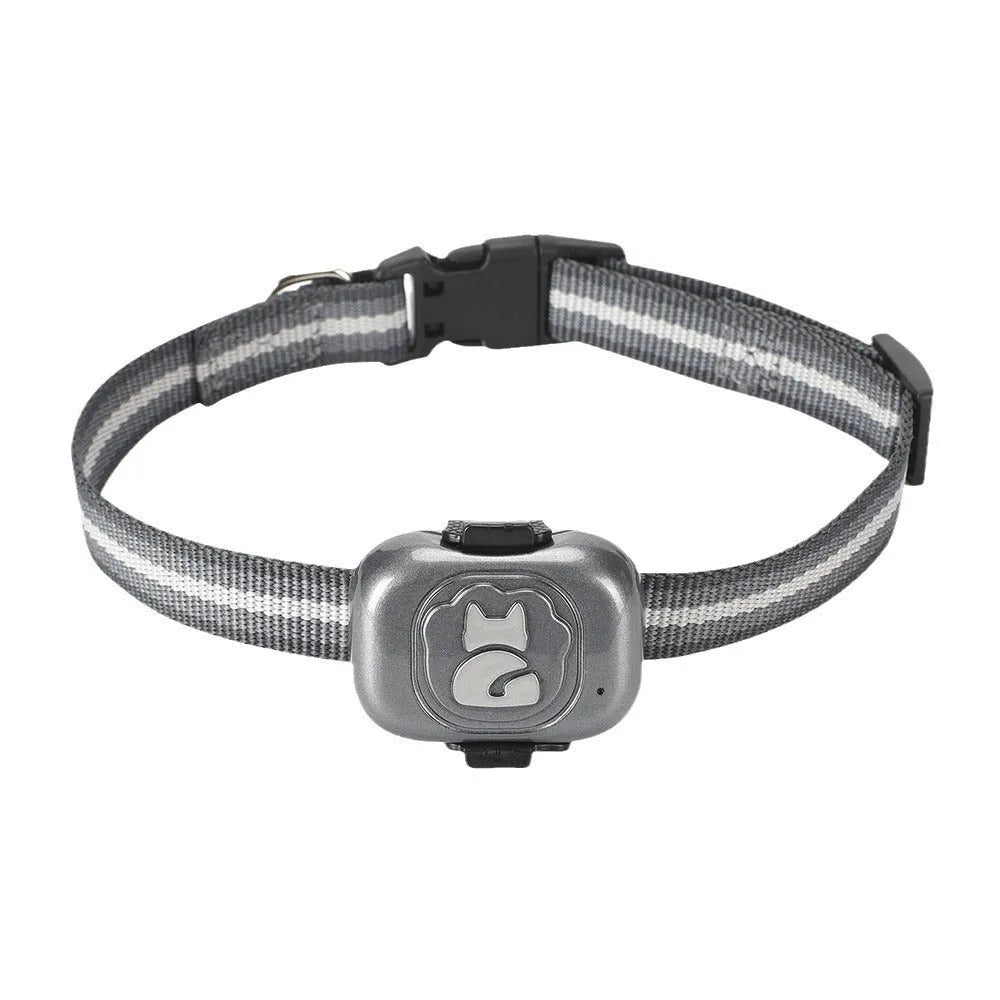 Black pet GPS locator with hanging rope for dog or cat tracking