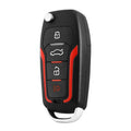Red and black one-way remote car alarm system with two remote controls for vehicle security