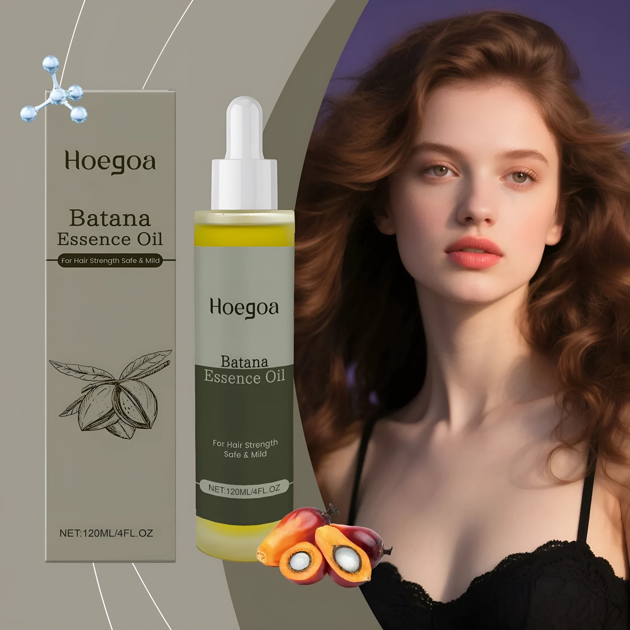 120ml bottle of Platthana Secret Hair Essential Oil for scalp treatment.