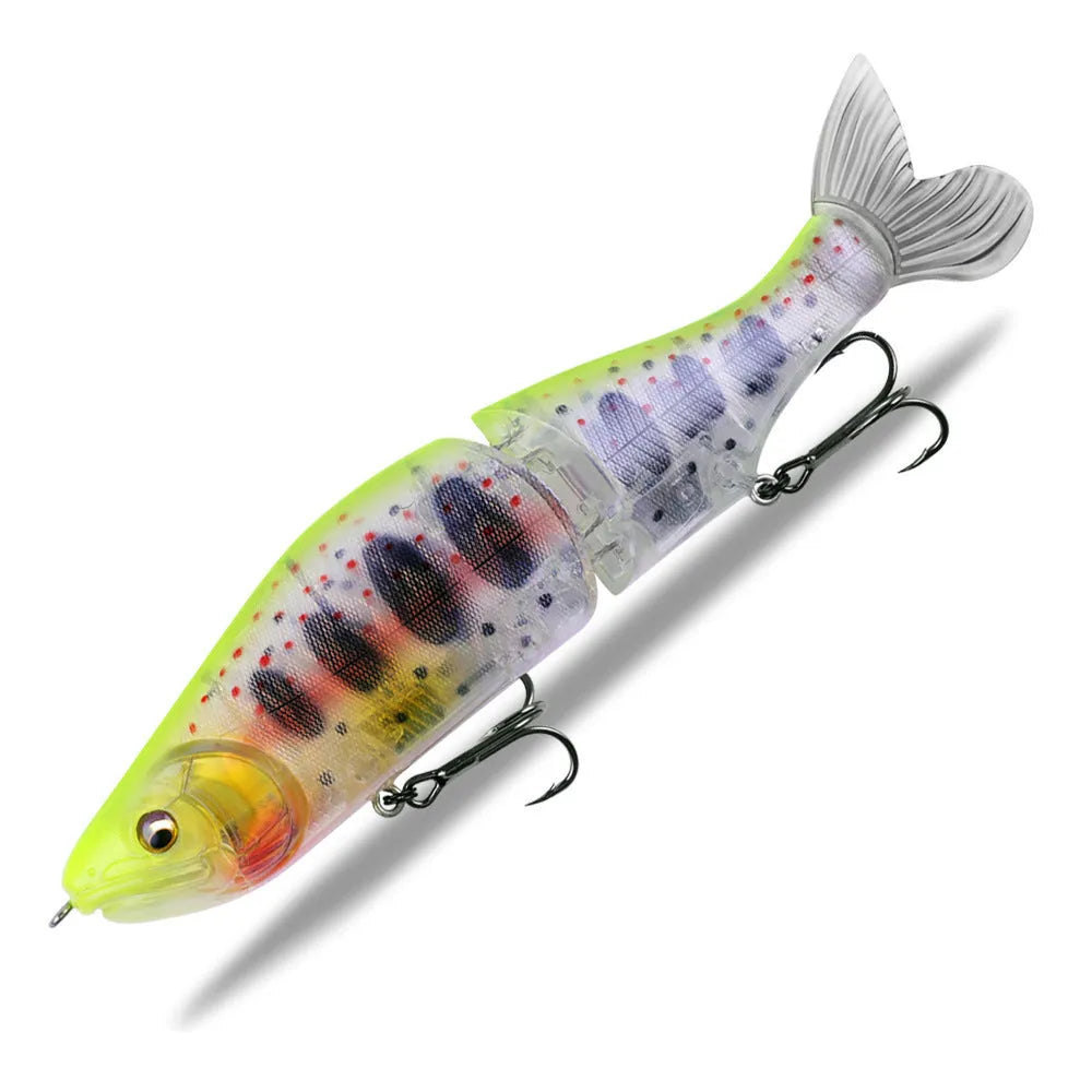 185mm long soft plastic fishing lure for bass, shown in one of 15 available colour options.
