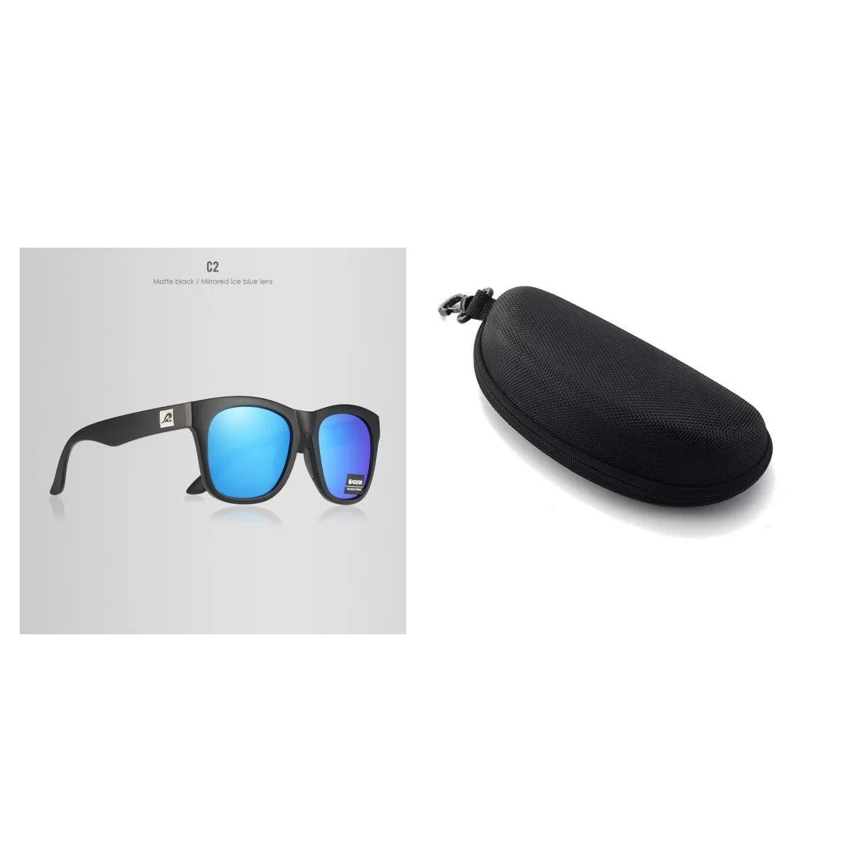 Polarised sunglasses with TAC lens and PC frame for outdoor UV protection