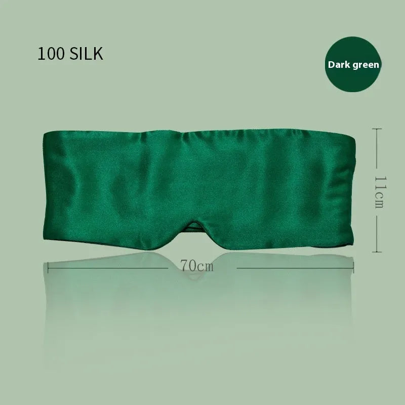 Mulberry silk sleep eye mask shown in one of seven available colours.