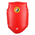 One-piece boxing chest protector in red blue or black PU material for S M L sizes