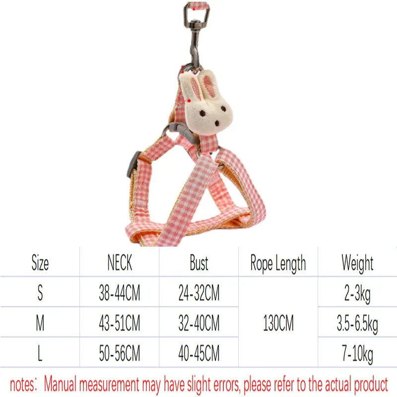 Small dog harness with leash in blue colour showing quick-release buckles and adjustable nylon straps