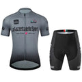 Road bike cycling clothing set in quick-dry polyester fabric showing short sleeve design and available colour options