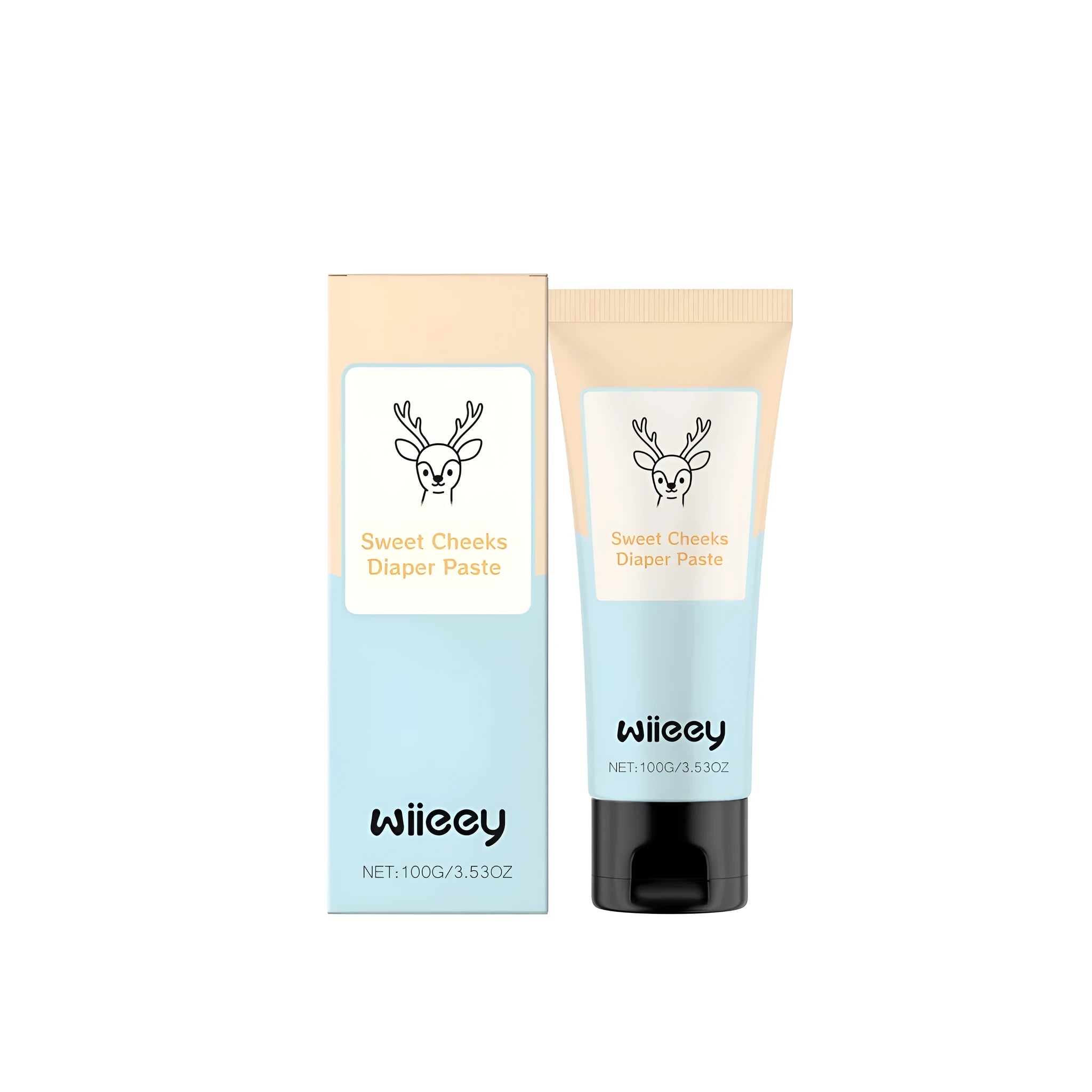 Sweet Cheeks Diaper Paste skin cream in a 100g jar for nappy rash care.