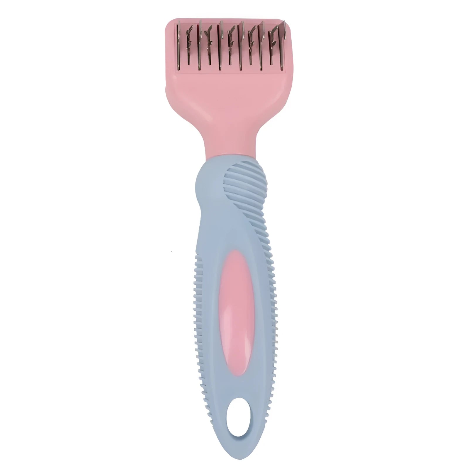 Stainless steel pet grooming comb with knot knife and brush pins for dogs and cats