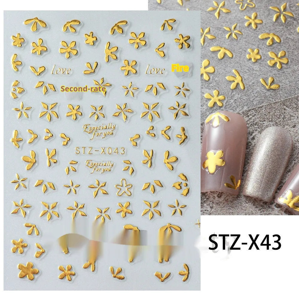 Black and silver stripe nail art stickers for French manicure designs in plastic material