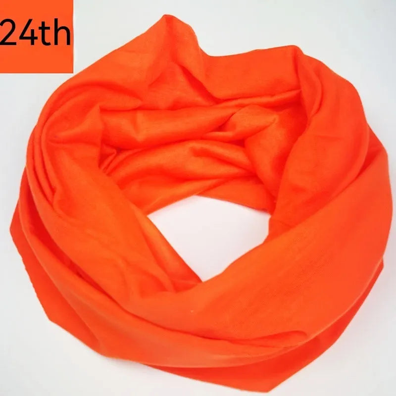Seamless polyester headscarf for outdoor sports in multiple colour options