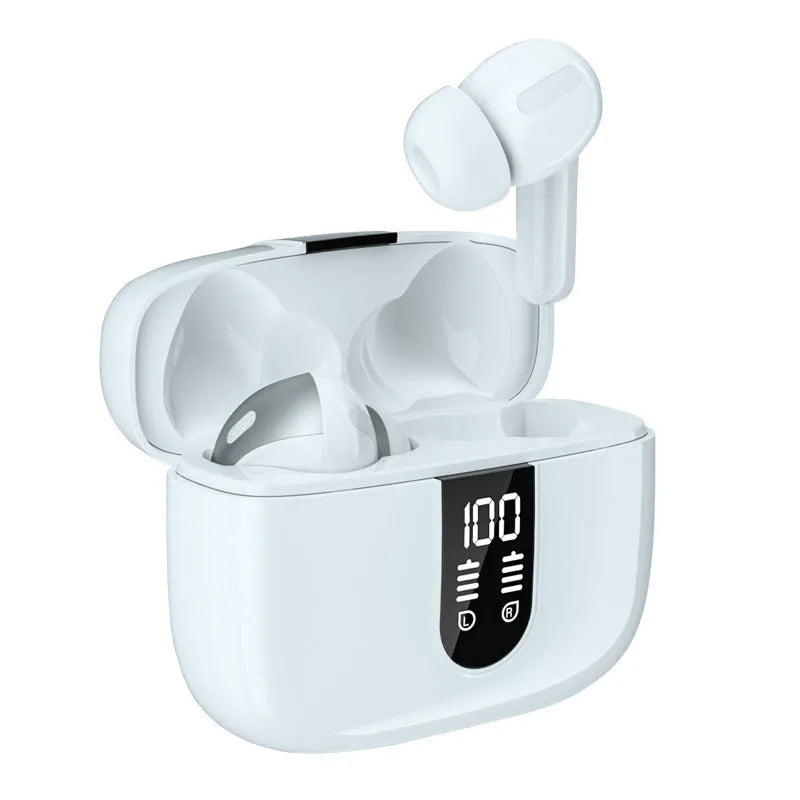 Jerry X08 wireless in-ear headset with digital display and USB charging case