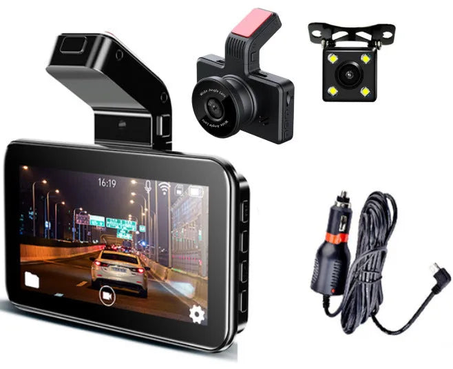 3-inch HD car DVR system with dual lens front and rear camera recording