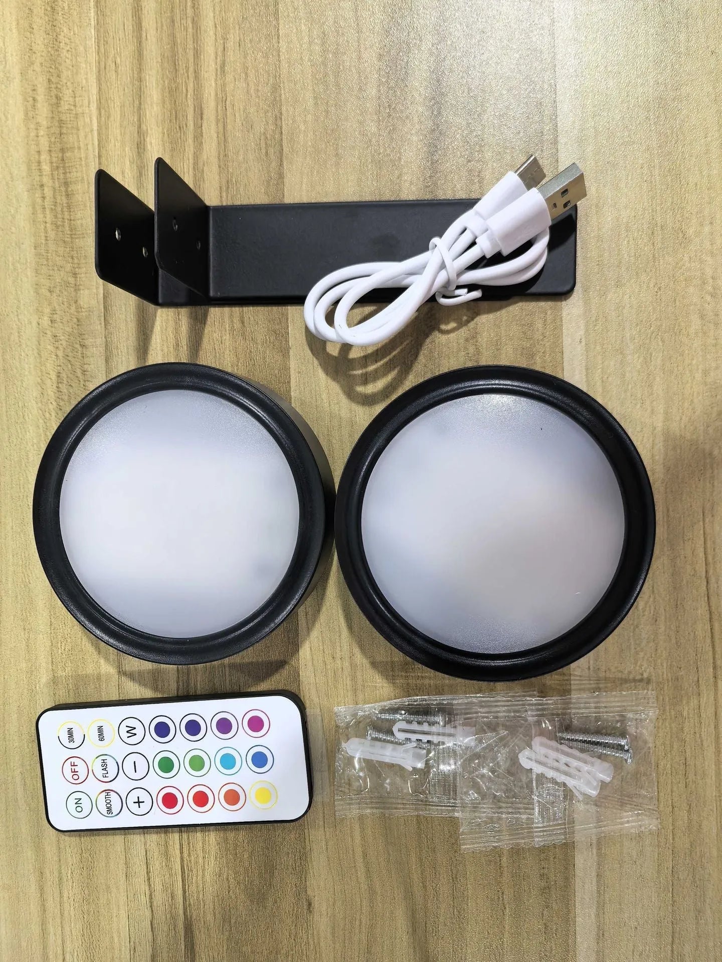 Black wireless magnetic LED painting lamp with remote control for 13-colour RGB lighting