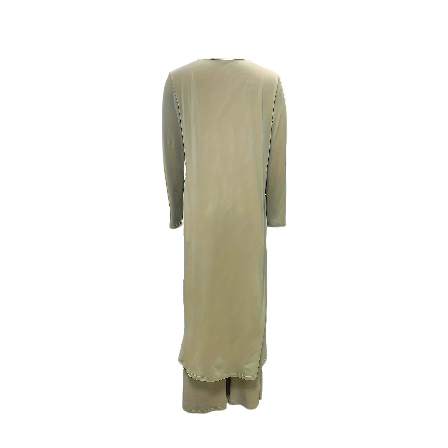 Loose fit casual two-piece lounge set in black, blue or khaki with long sleeves and matching trousers