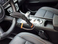 Iron car steering wheel lock with wire rope for General Motors vehicles in red colour