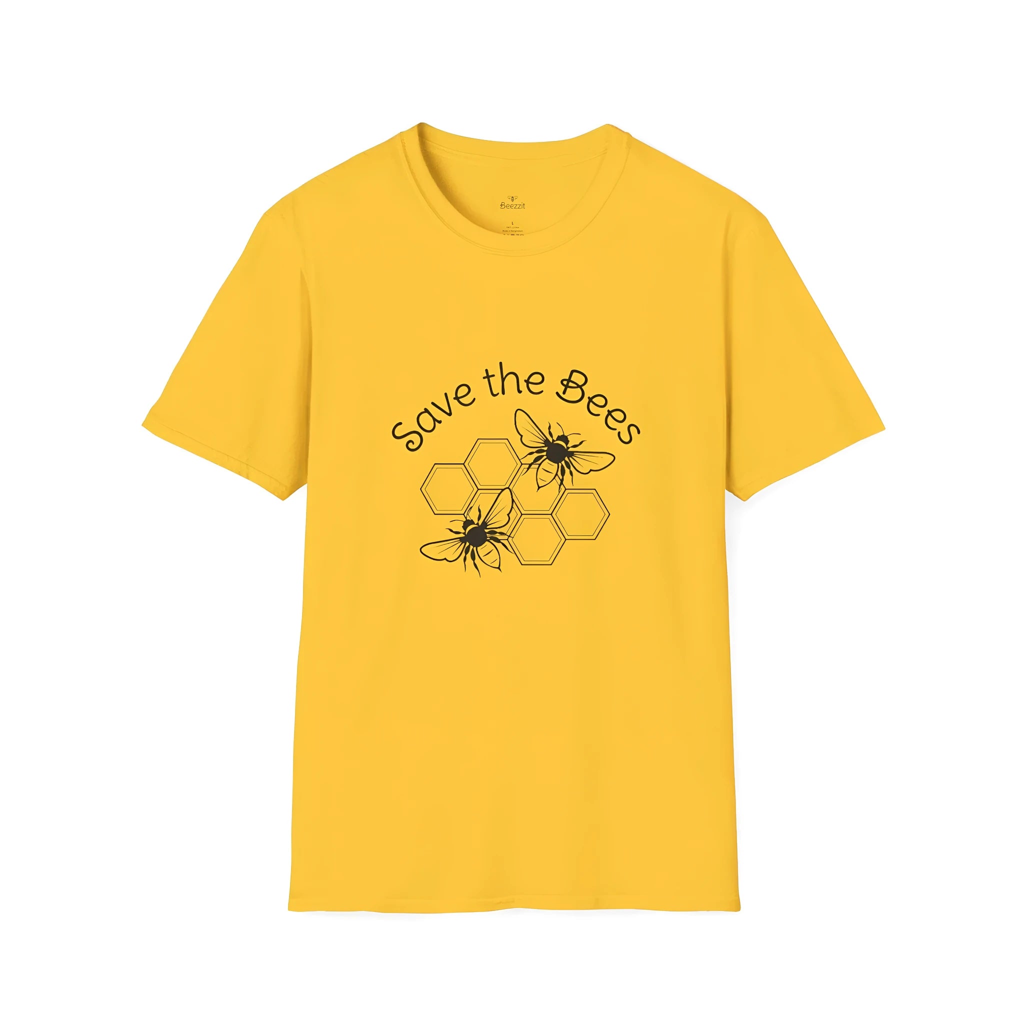 Yellow men's casual t-shirt with 3D digital printing design, loose fit with short sleeves and round neck