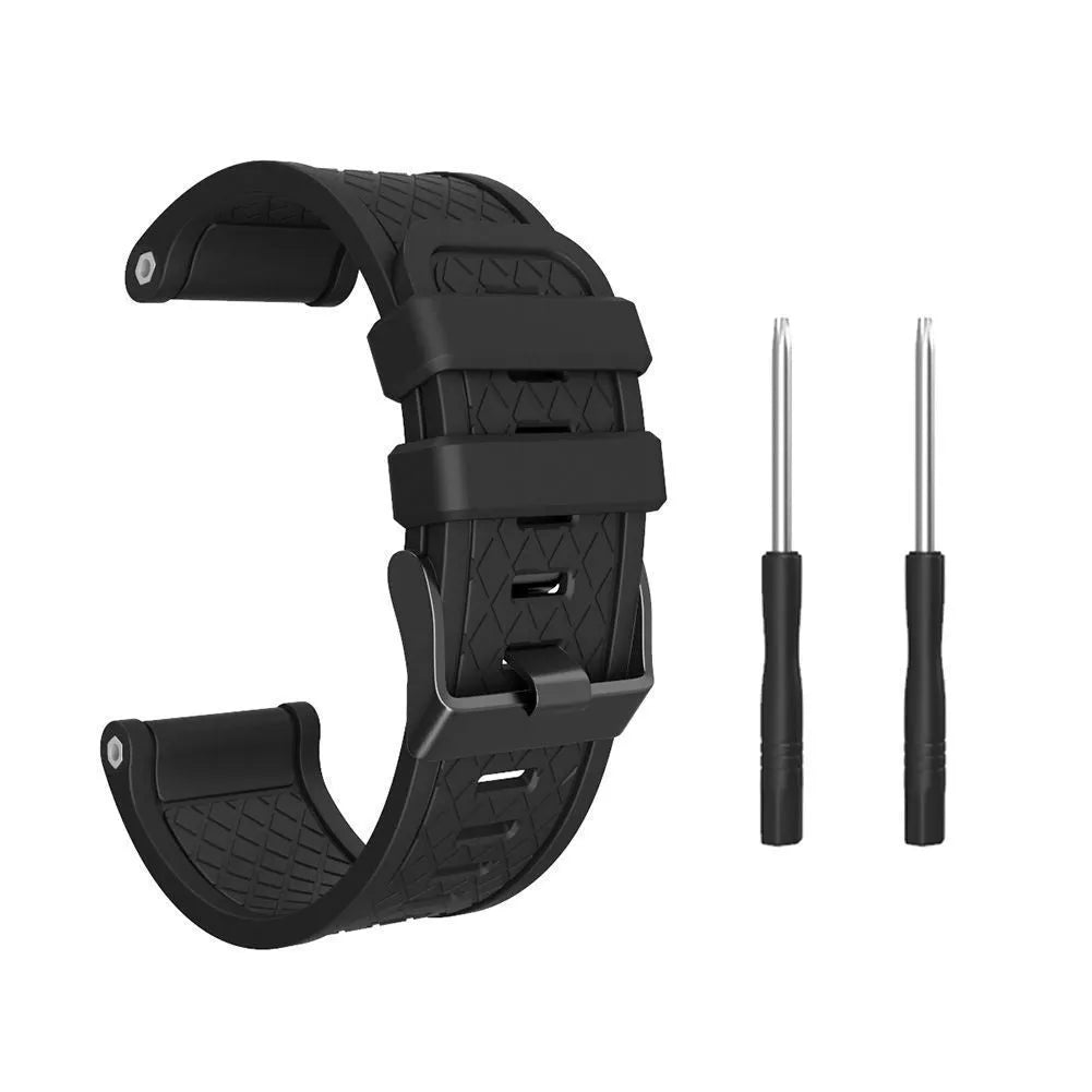 Jiaming 26mm silicone watch strap with stainless steel buckle in multiple colour options