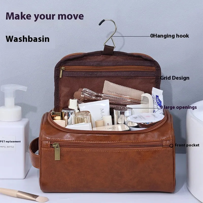 Large waterproof cosmetic storage bag in multiple colour options for skincare and makeup organisation