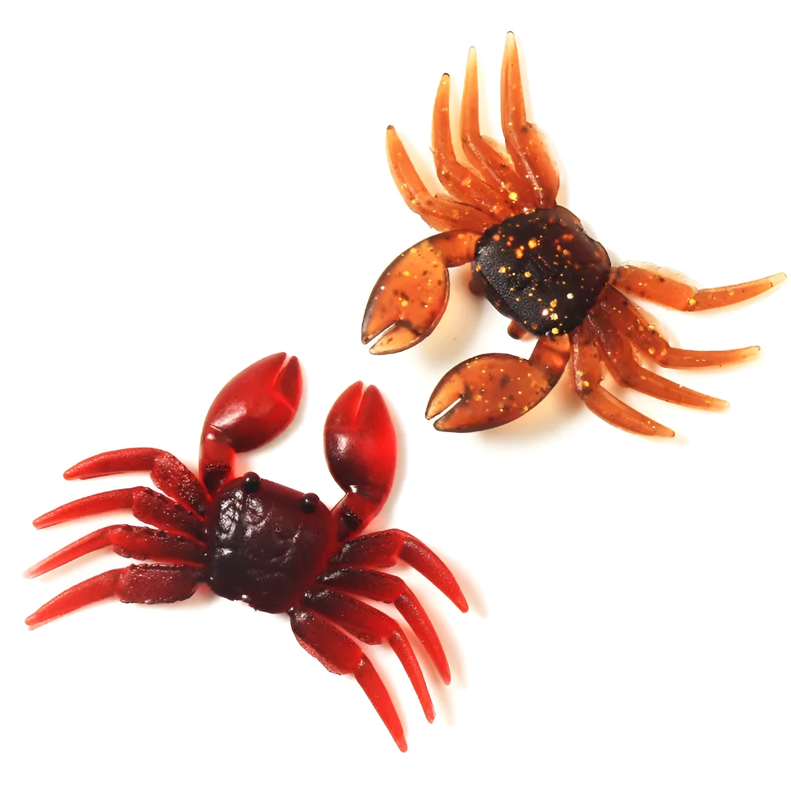 8cm PVC crab fishing lure artificial bait in red and brown colour options