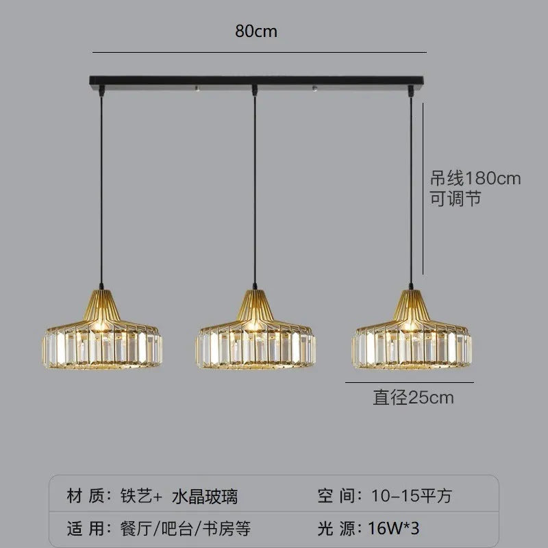 Modern crystal chandelier ceiling lamp with sun lamp design in black iron finish