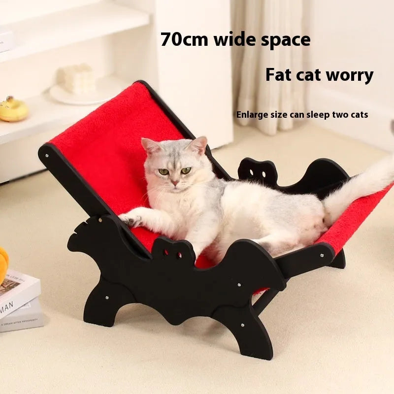 Black and red wooden cat lounge chair pet bed with MW-054 specification