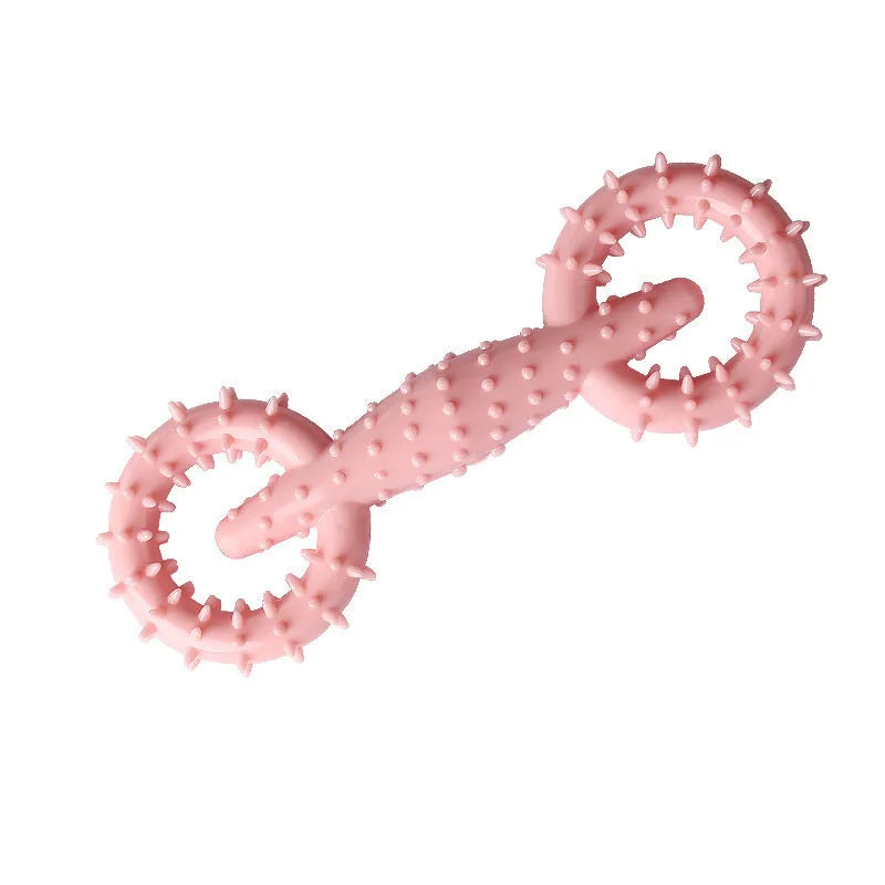 Blue TPR dog chew ring toy for puppies and dogs measuring 16cm